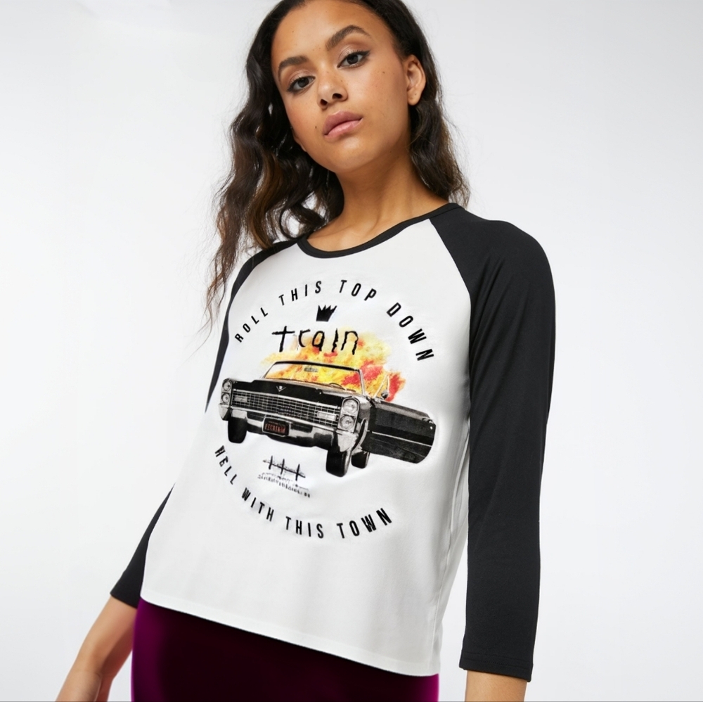 Train 2015 "Picasso At The Wheel" Tour Raglan Tee